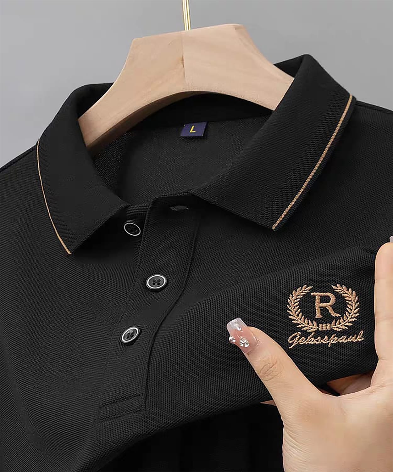 Super Premium Quality PK Cotton Polo Shirt For Men's [R-Black]